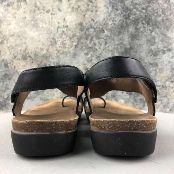 Dansko Women's Size 39 (8.5-9) Reece Black Waxy Leather Slingback Sandals - Picture 8 of 16